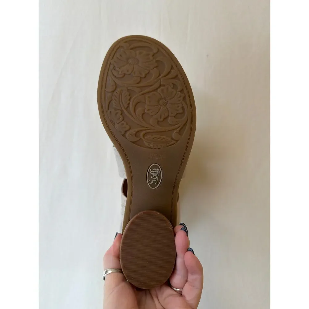 NIB Sofft Camille Strappy Leather Comfort Sandal - Tapioca Tan #0590 SZ 11